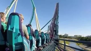 Mako roller coaster at SeaWorld Orlando - onride last row