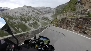 BMW R1250 GSA top of Stelvio Pass (clip)