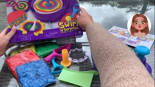 ASMR Unboxing Kinetic Sand Swirl N’Surprise Outdoor No Talking With Birds Sounds Oddly Satisfying