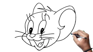 how to draw jerry mouse | Tom and jerry | JERRY MOUSE drawing Step by Step Tutorial