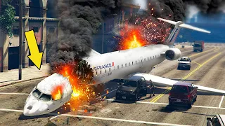 MOST POWERFUL Airplane Crash in the City | Emergency Landing in GTA 5