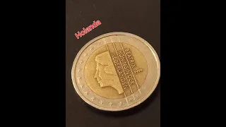"descubre los secretos detrás de las monedas de 2 euros,¡"monedas de 2 euros de Holanda .año 1999.