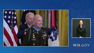 President Biden Awards the Medal of Honor to Army Colonel Ralph Puckett