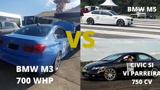 MEIA MILHA FULLPOWER BMW M3 700 WHP DANDO TACA NO CIVIC SI DO @VIPARREIRA DE 750 CV...MÍSSIL DEMAIS🚀