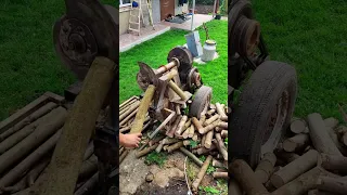 😱Crazy Firewood Splitting Machines-Part 2 #Viral #Shorts