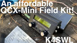 Testing a new QRP Labs QCX-Mini Field kit built in an Evergreen 56 Watertight case!