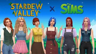 What Stardew Valley Bachelorettes Would Look Like as Sims! // The Sims 4 CAS Challenge // MINIMAL CC