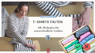 👕 T-shirts falten | alle Methoden für unterschiedliche Größen 👕🎽