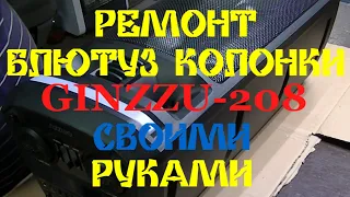 РЕМОНТ БЛЮТУЗ КОЛОНКИ GINZZU-208