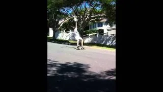 Longboarding epic fail massive stack