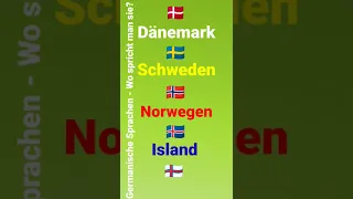 Germanische Sprachen - Norwegen, Finnland, Island, Schweden, Dänemark, Deutschland, Färöer,