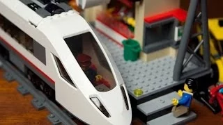 Lego High Speed Passenger Train 60051 with Train Station 60050 [Unboxing - Build - Review]