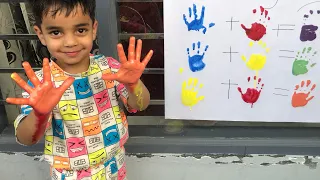 Learn Secondary colours with Keyu| Summer fun | Painting |DIY