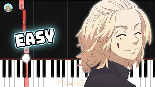 [full] Tokyo Revengers OP - "Cry Baby" - EASY Piano Tutorial & Sheet Music