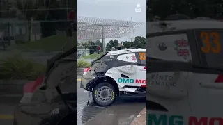 WRC RALLY NEW ZEALAND 2022 Elfyn Evans driving back to the service park 😮