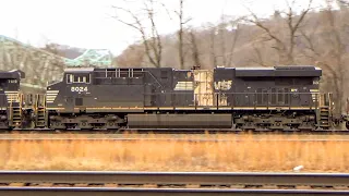 Fire Damaged GEVO on an Eastbound Intermodal in Sewickley, PA on the Fort Wayne Line - 2/13/2020