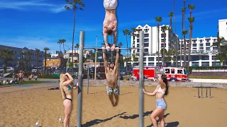 Olympic Gymnasts take over Muscle Beach for 24 HOURS!