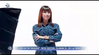 Stirile Kanal D(09.09) - "40 de intrebari cu Denise Rifai", un nou sezon, duminica, de la ora 22:00!