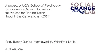 Prof. Tracey Bunda interviewed by Winnifred Louis – Full Version