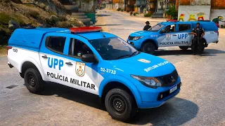 ROUBARAM a VIATURA DA CIVIL em FUGA e FORAM PRESOS pela EQUIPE da UPP PMERJ | GTA 5 POLICIAL