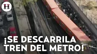 ¡Otro accidente! Se registra descarrilamiento de tren del Metro en los talleres de Ticomán