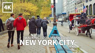 [4K] NEW YORK CITY - Walking Tour Manhattan, 7th Avenue, Central Park & 59th Street, Travel, NYC