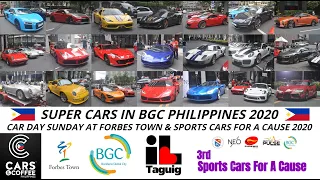 Super Cars in BGC Philippines 2020 at Car Day Sunday at Forbes Town + 3rd Sports Cars for a Cause