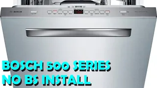 Installing a Bosch 500 Series Dish washer (Skill level: 2 beers)