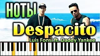 Luis Fonsi - Despacito. Ноты для фортепиано