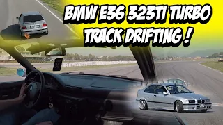 500 HP BMW E36 323Ti M50 Turbo Track Day Drift Practice / Pure 6 Cylinder Sound / GoPro OnBoard