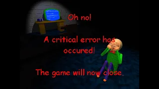 Baldi's Basics Classic Remastered - Rare game over screen...