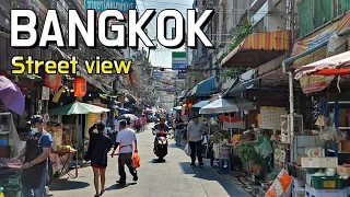 Bangkok Street View | Walk around Back Street on Petchaburi soi 5 (Food Street)