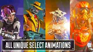 All Unique Legends Select Animations -  Apex Legends