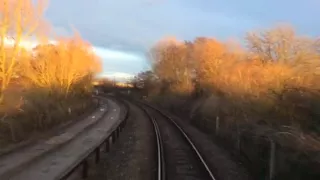 View from the back cab around Ely curve