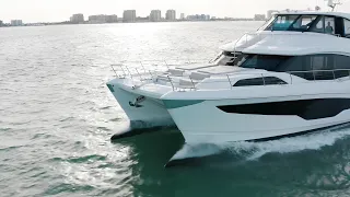 Aquila 70 power catamaran. Luxury onboard lifestyle