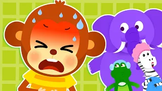 Little Monkey's Knock Knock Knock | “Oh, I have to go poo!”  | 💩Poo poo Song🚽 | for kids ★ TidiKids