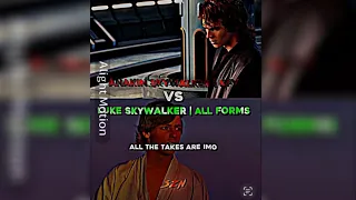 Knightfall Vader VS Luke Skywalker (All Forms) #shorts #starwars #anakinskywalker #lukeskywalker