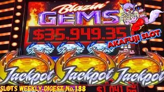 SLOT MACHINE WEEKLY DIGEST #188🎰 JACKPOT - HAND PAY. Tuts Reign, Kingmaker, Gems @YAAMAVA 赤富士スロット