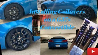 How to install COILOVERS on a G37s convertible.