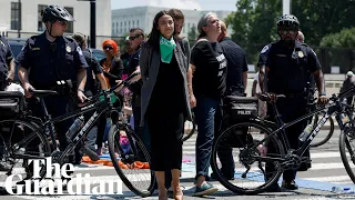 Democratic members of Congress arrested during pro-choice rally outside supreme court