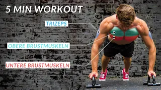 5 Minuten Brustworkout mit hohem Volumen für Zuhause | Extremer Pump!