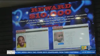 Businesses offer total of $25,000 for anyone who finds two missing boys in California City