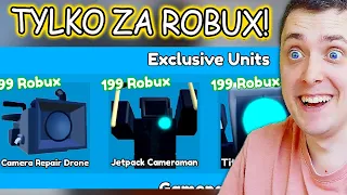 PRÓBUJĘ PRZEJŚĆ TRYB INSANE ALE TYLKO POSTACIE ZA ROBUX Toilet Tower Defense ROBLOX