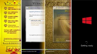 Upgrading Every Versions of  Windows Bootlegs - Timelapse [Gold Windows XP To Windows 8.1 Red ]