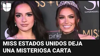 “Estoy silenciada”: la misteriosa carta de renuncia que dejó Miss Estados Unidos