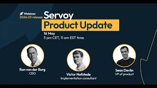 Servoy Product Update new release v2024.03 — Webinar recording