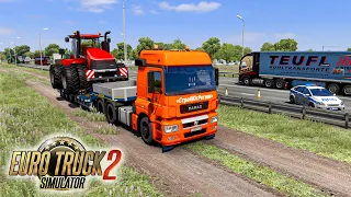 ДАЛЬНОБОЙ РЕШИЛ ОБЪЕХАЛ ПРОБКУ ПО ГРУНТОВКЕ! EURO TRUCK SIMULATOR 2