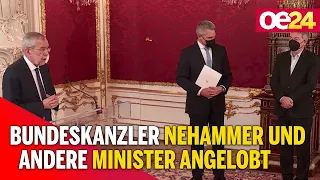 Bundeskanzler Nehammer und andere Minister angelobt