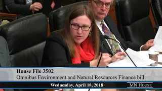 House Environment and Natural Resources Policy and Finance Committee  4/18/18