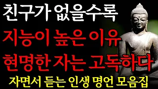 노후에 친구가 없을수록 똑똑한 이유 I 나이들어 외롭게 살지 않으려면 반드시 알아야 하는 3가지 I 자면서 듣는 부처님 명언 4시간 I 부처님 말씀 ㅣ오디오북ㅣ낭독ㅣ철학ㅣ독경